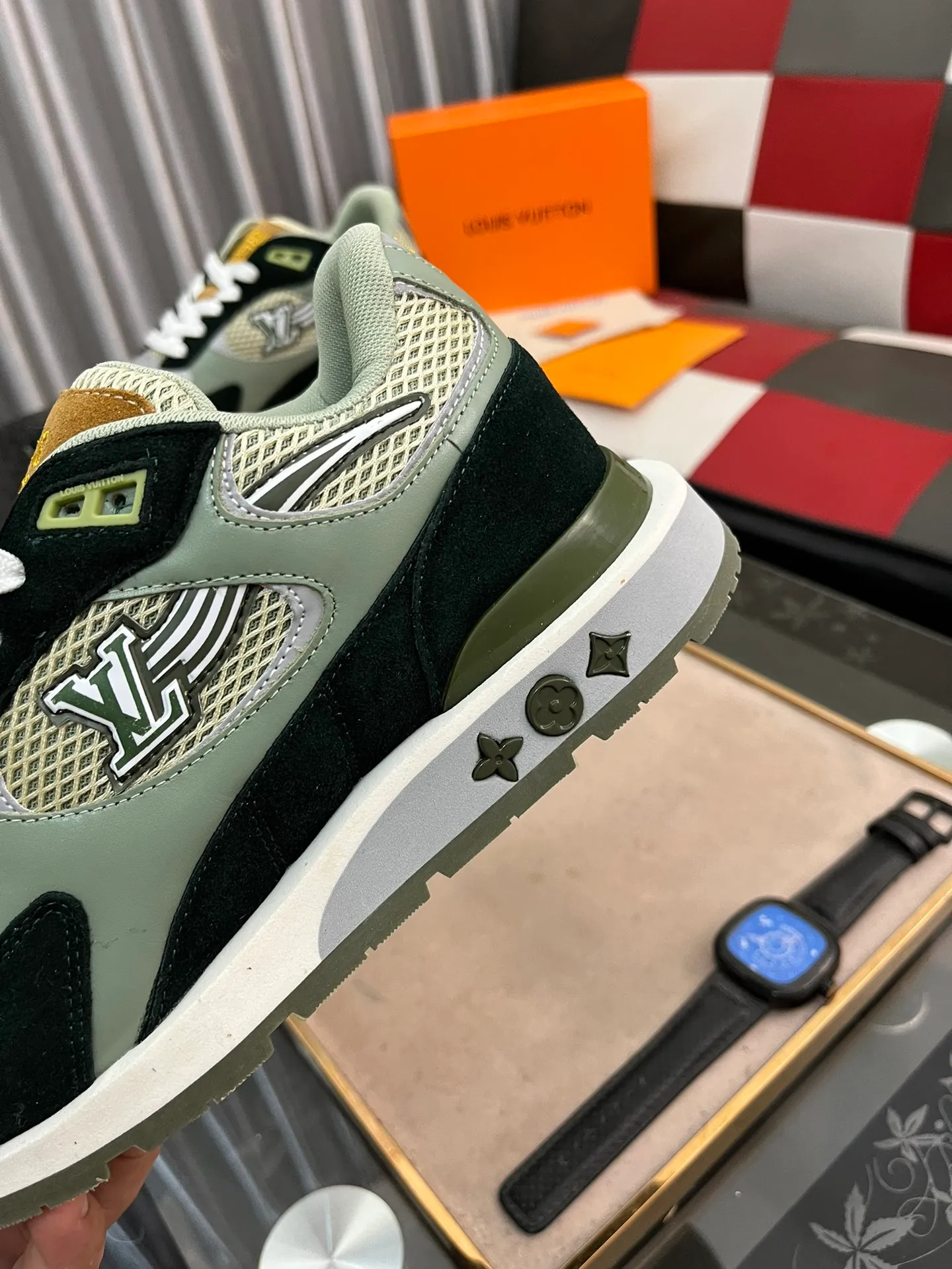 Men's Men's Shoes 💰660⌚️⌚️【LOUIS VUITTON) New 🍀LV Louis Vuitton*——LV classic dad shoes trendy shoes! Made of imported original soft calf leather, imported fly woven lining. Original wear-resistant rubber outsole! High quality products! Code number: 38-44